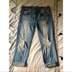 American Eagle artist crop jeans